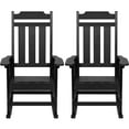 thumbnail image 2 of Porch Rocker HIPS Outdoor Rocking Chair - High Back, 2-Piece Set, Supports 400 lbs, Durable Patio Swing Chairs for Garden, Deck, Lawn, 2 of 11
