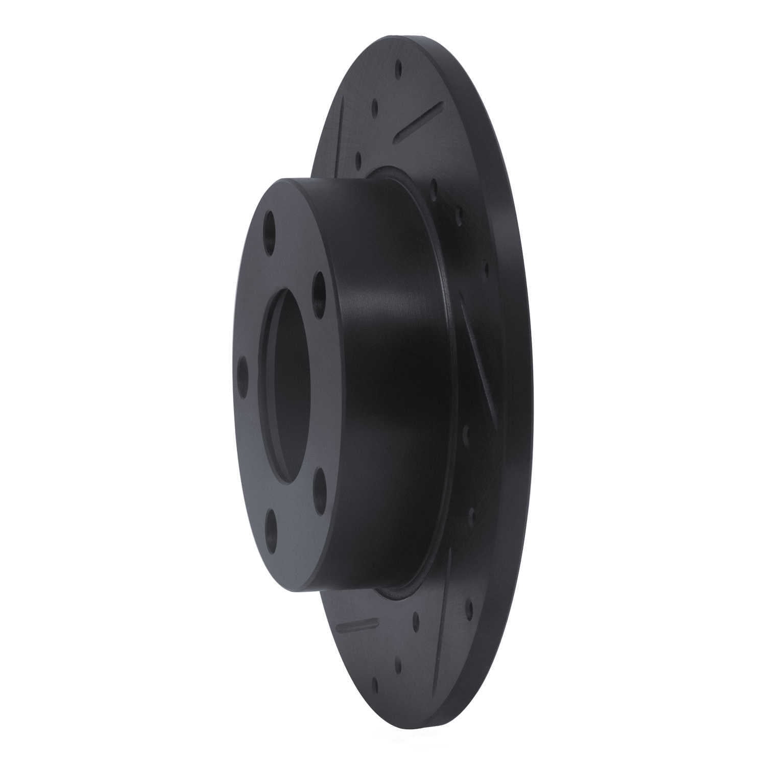Dynamic Friction Company 633-74014L DFC Brake Rotor - Drilled And Slotted - Black