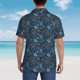 thumbnail image 4 of Fotbe Winter Blue Forest Deer Camisa Hawaiana para Hombre Unisex – Camisa Casual de Verano con Botones de Manga Corta de Algodón y Lino,Medium, 4 of 7