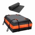 thumbnail image 3 of Portaequipajes de techo para coche, bolsa de carga con hebillas y cremallera para acampar, ajustable Portador con tapete, 3 of 7
