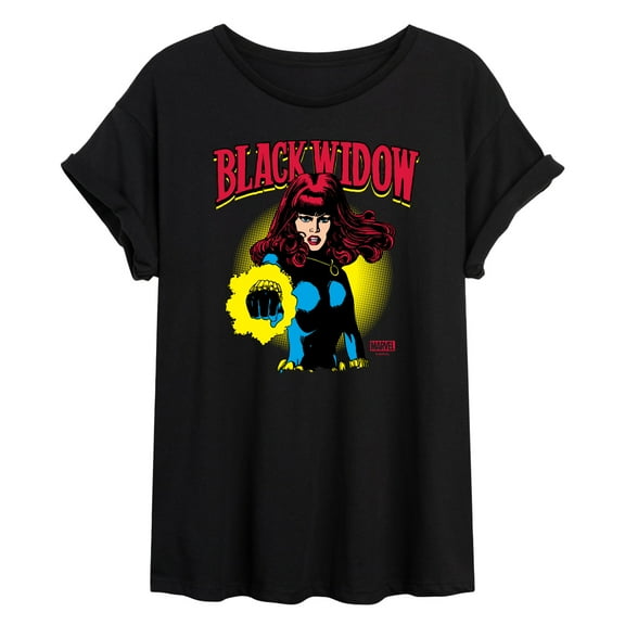 Marvel - Black Widow Logo - Women's Oversized Graphic T-Shirt