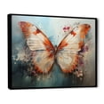 thumbnail image 2 of Designart "Butterfly s Flight Orange White Grace II" Animals Floater Framed Canvas Art Print, 2 of 7