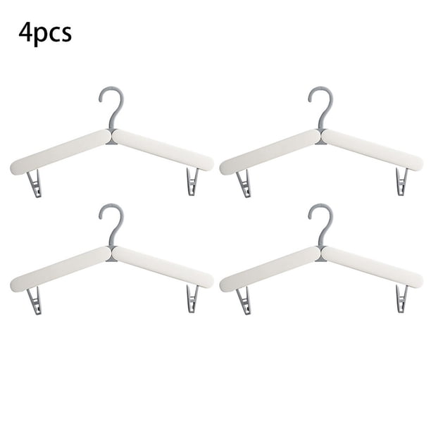 Paquete de 4 perchas plegables de viaje ABS, ligeras y portátiles, para ropa, calcetines