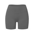 thumbnail image 3 of Womens Yoga Shorts High Waist Compression Solid Print Gym Shorts Lifting Stretchy for Sporty Wear Dark Gray L, 3 of 3