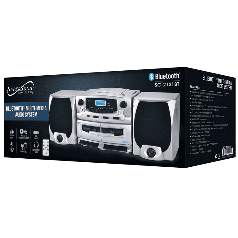 4 Band Radio & Cassette Player + Cassette To Mp3 Converter & Bluetooth –  Supersonic Inc