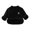 thumbnail image 1 of Suéter Para Niños Otoño Invierno Niños Jersey De Cuello Redondo Suéter Grueso De Felpa Negro Odeerbi LM103-6473, 1 of 4