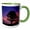 Green/White, variant on 3drose, Mugo Pine Tree, Sunset, Switzerland - Eu29 Rnu0040 - Rolf Nussbaumer, 11oz Mug