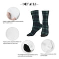 thumbnail image 5 of Women's Men's Scottish Tartan Plaid Colorful Novelty Pattern Crew Athletic Socks, 5 of 7