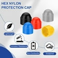 thumbnail image 3 of Uxcell 100 Pcs Hex Nut Cover, M16x10x14mm Nylon Screws Bolt Covers Caps Dome Acorn Hex Head Protection Cap, Blue, 3 of 7