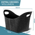 thumbnail image 4 of Handy Handles, Foldable & Functional, Perfect for Newspapers Folding Chimney Wood Storage Basket, 4 of 7