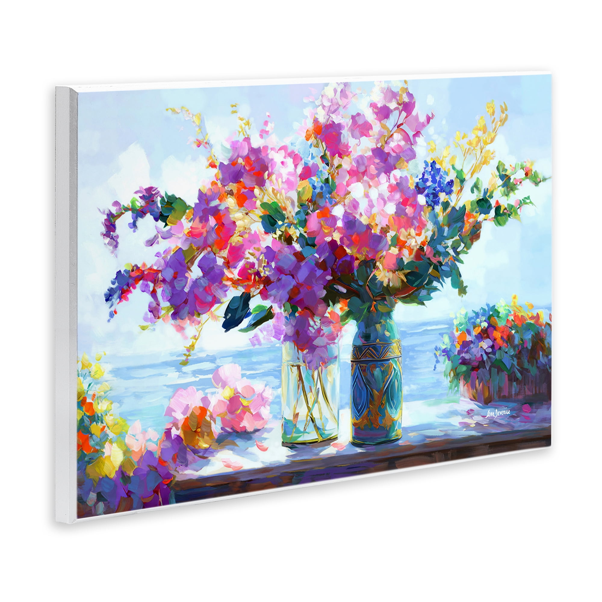Stupell Industries Ocean Breeze Blossoms Botanical & Floral Painting Unframed Art Print Wall Art, 15 x 10