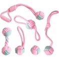 thumbnail image 1 of 6 Pack Small Dog Rope Toys for Aggressive Chewers, Puppy Teething Toys, Durable Doy Chew Toys for Training, Entertaining and Boredom, Pink Interactive, 1 of 4