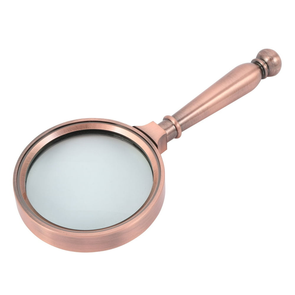 Handheld Magnifying Glass High Grade Illuminated Magnifier Copper Tone