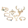 thumbnail image 3 of Juego de anillos bohemios de flecha de estilo vintage de 7 piezas Juego de dorado Jinwen Anillos bohemios de moda, 3 of 8