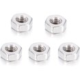 thumbnail image 1 of Tignapoo Stainless Steel DIN934 Hex Nuts, White Zinc Plated, 5PCS Set, M-4 Size, Durable & Smooth Finish, 1 of 6