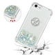 thumbnail image 5 of Funda para iPhone SE 2022/2020 con Brillo Líquido Flotante, Purpurina, Parachoques y Anillo Giratorio Soporte, 5 of 5