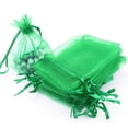 thumbnail image 1 of 100 Pcs Organza Gift Bags 3x4" with Drawstring for Jewelry Favors-green-, 1 of 6