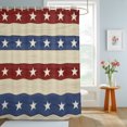 thumbnail image 4 of 4th of July Shower Curtains for Bathroom, Blue Red Star Striped Independence Day Waterproof Fabric Shower Curtain, Decorative Bathroom Curtain for Bathtub, 36"x72" , No Hooks Included, 4 of 9