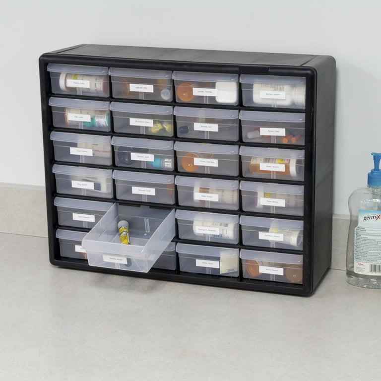 Akro-Mils 24-Drawer Plastic Storage Cabinet - 24 Drawer(s) - 15.8 Akro-Mils 24-Drawer Plastic Storage Cabinet - 24 Drawer(s) - 15.8