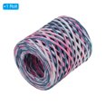 thumbnail image 3 of Uxcell 219 Yards Raffia Ribbon Raffia Craft Ribbon Paper Twine Wrapping Ribbon, Rose Red/Navy Blue, 3 of 7