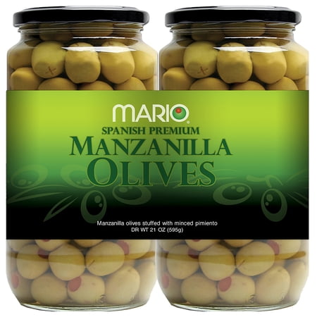 MarioÂ® Spanish Premium Manzanilla Olives 21 oz.   Single  2 count (2 pack)