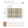thumbnail image 2 of Green Red Plaid Christmas Bathroom Rug 2x3 Front Door Mat with Tassel Cotton Woven Throw Area Rug Washable Small Entry Rugs Xmas Checkered Buffalo Low Profile Carpet for Kitchen Laundry Room, 2 of 5
