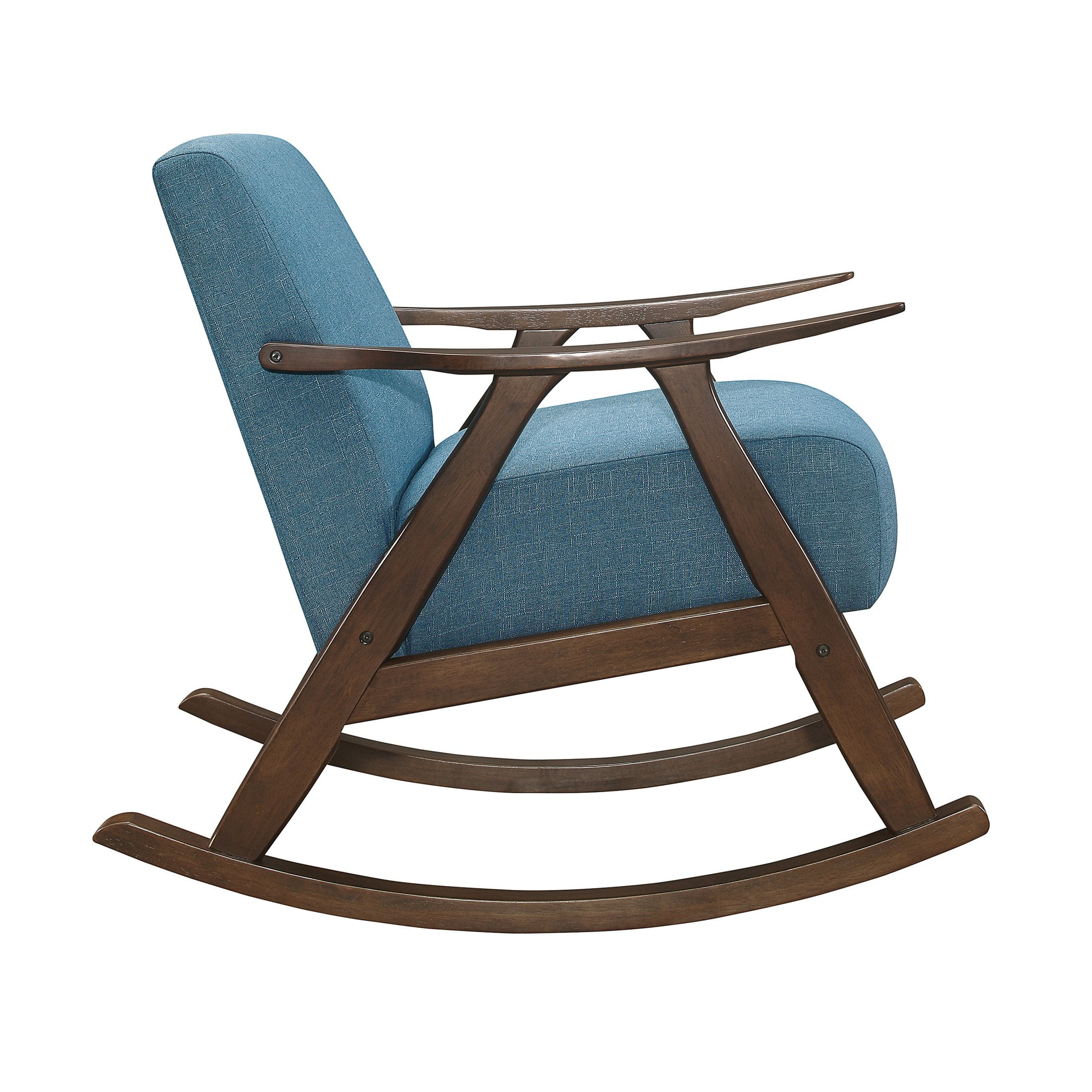 OakvillePark Hamilton Fabric Upholstered Rocking Chair, Blue