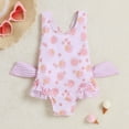 thumbnail image 2 of Gubotare Toddler Girl Swimsuit Baby Girl One Piece Swimsuit Toddler Sleeveless Beach Bikini Bathing Suit Swimwear 0 3 6 9 12 18 24 Months 2T 3T 4T 5T 6T(Light Pink,1-2 Years), 2 of 6
