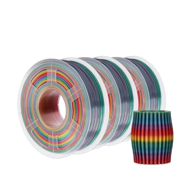 3 Rolls PLA 3D Filament 1KG 1.75mm +/-0.02MM, 3D Printing Filament Neatly Wound Filament Vacuum Packing ,Easy to Use