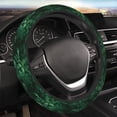 thumbnail image 5 of Rateoe Ferns Leave Green Foliage Pattern Elastic Stretch Steering Wheel Cover, Universal 15 inch, Microfiber Breathable , Anti-Slip, Odorless, Easy Carry, 5 of 6