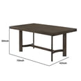 thumbnail image 5 of Benjara Dining Table with Rectangular Top and Curved Base- Brown, 5 of 7