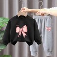 thumbnail image 2 of HCNTES Baby Girl Clothes Winter Toddler Girls Outfits Sets Warm Cute Bow Print Sweatshirts Pullover Pants Sweatpants 2PC Winter Clothes Sets Baby Kids Girls 1T 2T 3T 4T 5T 6T 7T 8T 9T 10T, 2 of 5