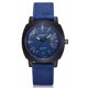 thumbnail image 1 of Reloj de cuarzo con banda de lona de personalidad Reloj masculino con esfera redonda grande de color sólido (azul real), 1 of 3