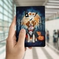 thumbnail image 4 of Happy Halloween Vampire Brittany Spaniel BOO with Pumpkins Fun and Spooky Travel Passport Wallet Brittany Dog Lover Gifts Idea PU Leather Passport Holder Cover - 00018, 4 of 5