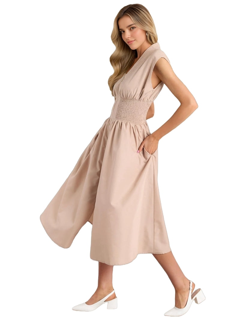 white christmas dresses Zipper Front Midi Dress – Sign Here