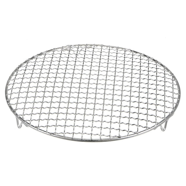 Unique Bargains Round Cooking Rack, 11-inch Stainless Steel Cross Wire Barbecue Grill Net Racks with Legs