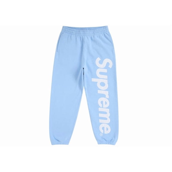 Supreme Men's Satin Applique Sweatpant FW24 Light Blue, from StockX