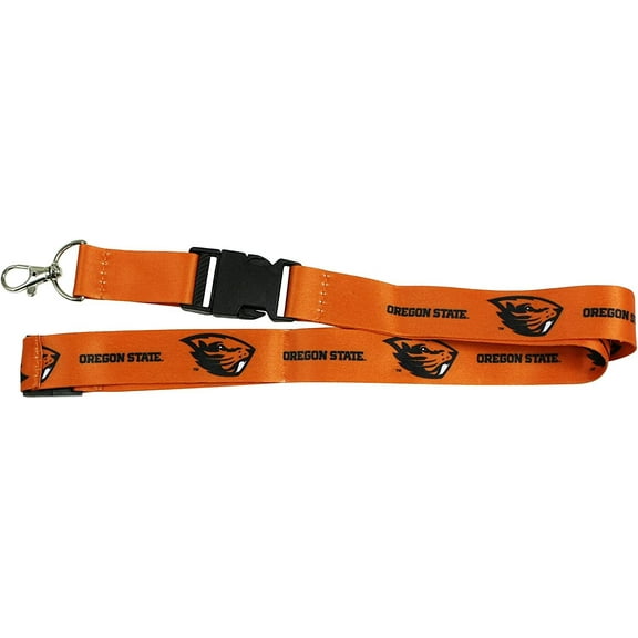 Oregon State University Beavers Lanyard Keychain Double Sided Breakaway Safety Design Adult 18 Inch