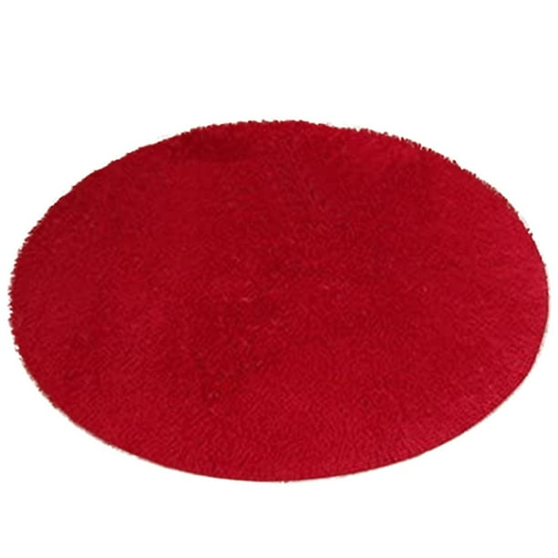 40cm Round Plush Carpet Soft Bath Bedroom Non Slip Floor Shower Rug Yoga Plush Round Mat Home Decor