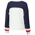 thumbnail image 3 of Women's '47 Cream Houston Texans Double Header Curve Raglan Long Sleeve Crop Top, 3 of 3