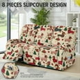 thumbnail image 2 of COEQINE Stretch Recliner Cover Universal 8 Pieces Recliner Sofa Cover Stay in Place 3 Seater Furniture Protector Home Decor for Pets, Dogs, Cats, Kids, Christmas Dachshund Dog, 2 of 8