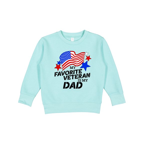 Inktastic My Favorite Veteran is My Dad Toddler Sweatshirt