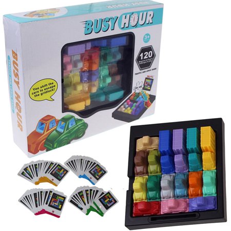 Fun Rush Hour Traffic Jam Logic Game Toy For Boys Girls Busy Hour Puzzle Game