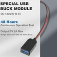 thumbnail image 3 of Pixelman Dash Cam Power Adapter Spare Output Connector Special USB Buck Module, DC 12v/24v to 5v USB Output Charging Adapter, 3 of 3