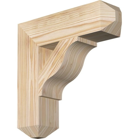 

Ekena Millwork 3 1/2 W x 14 D x 14 H Funston Craftsman Smooth Bracket Douglas Fir