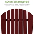 thumbnail image 4 of Best Choice Products Folding Adirondack Chair Outdoor, Wooden Accent Lounge Furniture w/ 350lb Capacity - Deep Red, 4 of 7