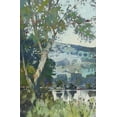 thumbnail image 2 of Wilde, Susan 22x32 White Modern Wood Framed Museum Art Print Titled - Lemon Landscape I, 2 of 4