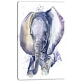 thumbnail image 2 of Éléphant Bébé Bleu Aquarelle - Impression sur Toile Abstraite, 2 of 3