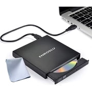 Enroslu External DVD Drive, USB Portable Player, External CD/DVD Burner, CD DVD +/-RW Drive, Compatible with Laptop, MacBook, Windows, Linux PC
