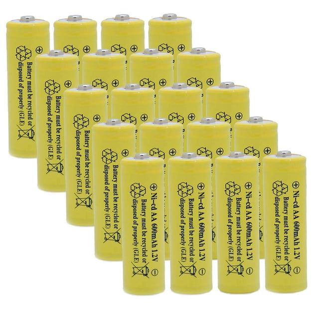(20PACK) QBLPOWER NiCd AA 1.2V Rechargeable Batteries for Solar Garden